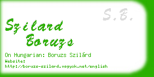 szilard boruzs business card